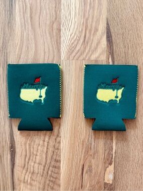 Masters Green Can Coolers with magnetic strip - Set of 2